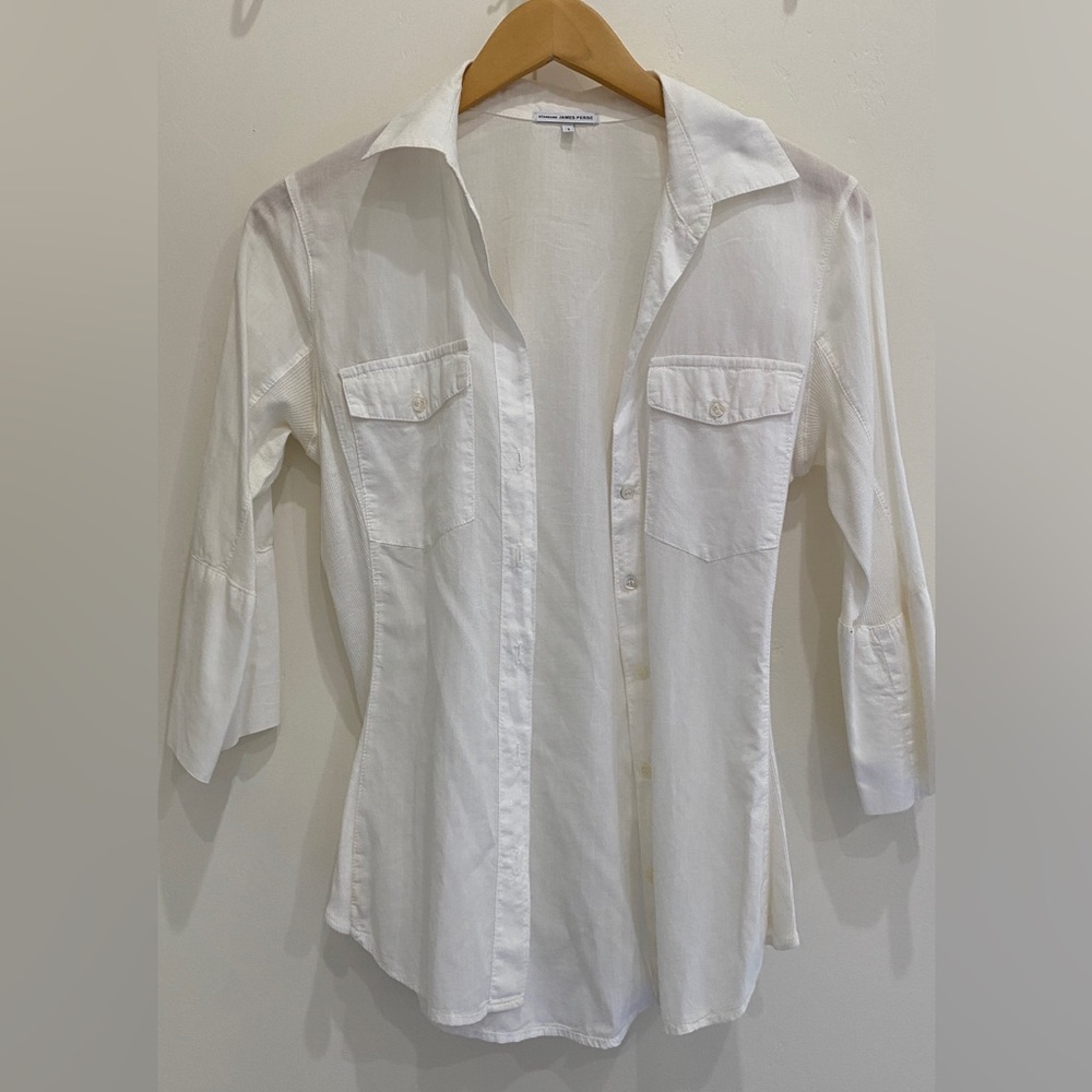 James Perse White Button down Shirt